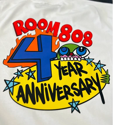 ROOM 808 custom screen printing project in Philadelphia
